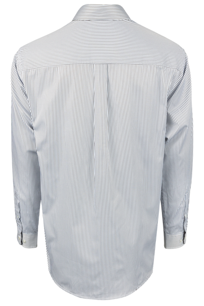 Cinch Striped Button-Front Shirt - Gray