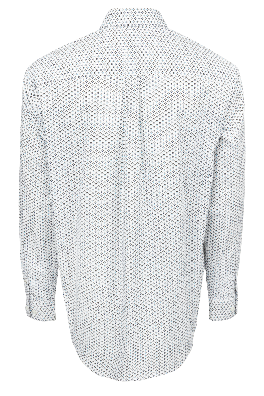 Cinch Button-Front Shirt - White