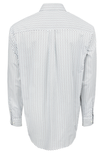 Cinch Button-Front Shirt - White