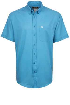 Cinch Arenaflex Button-Front Shirt - Dotted Blue