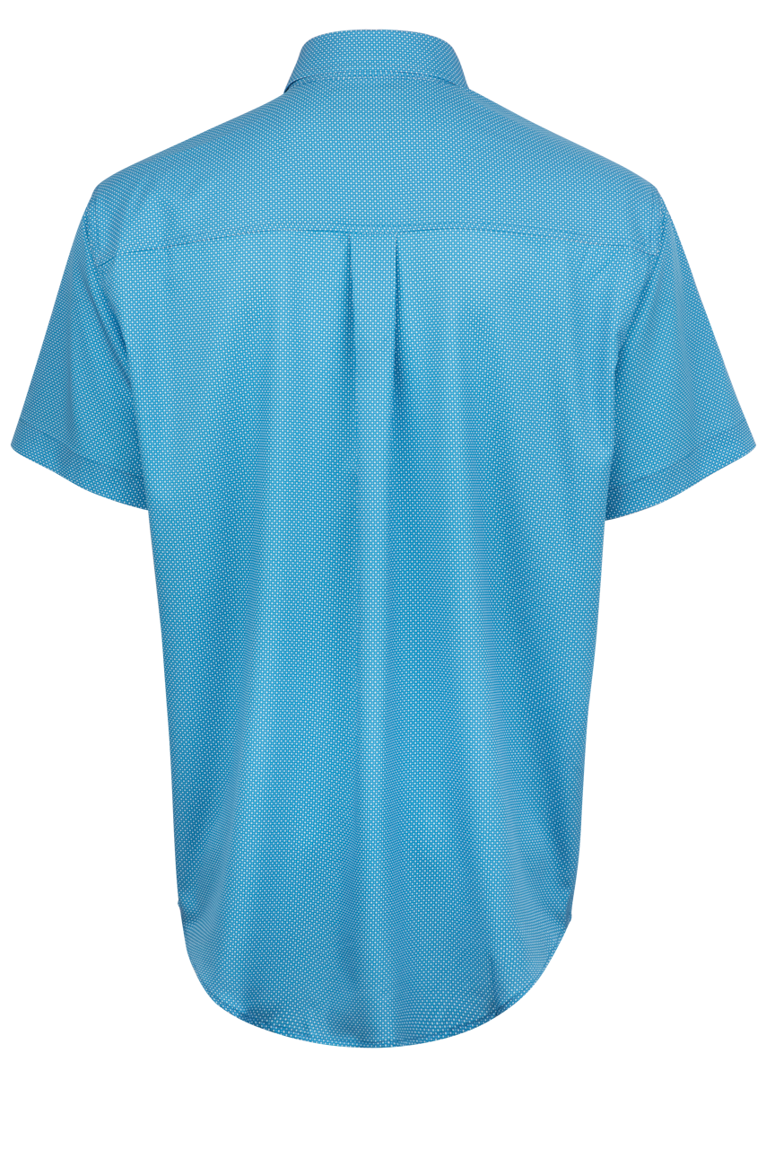 Cinch Arenaflex Button-Front Shirt - Dotted Blue