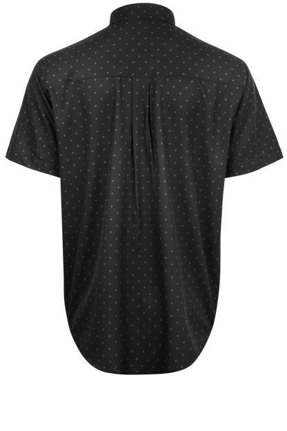 Cinch Arenaflex Button-Front Shirt - Black Block Print