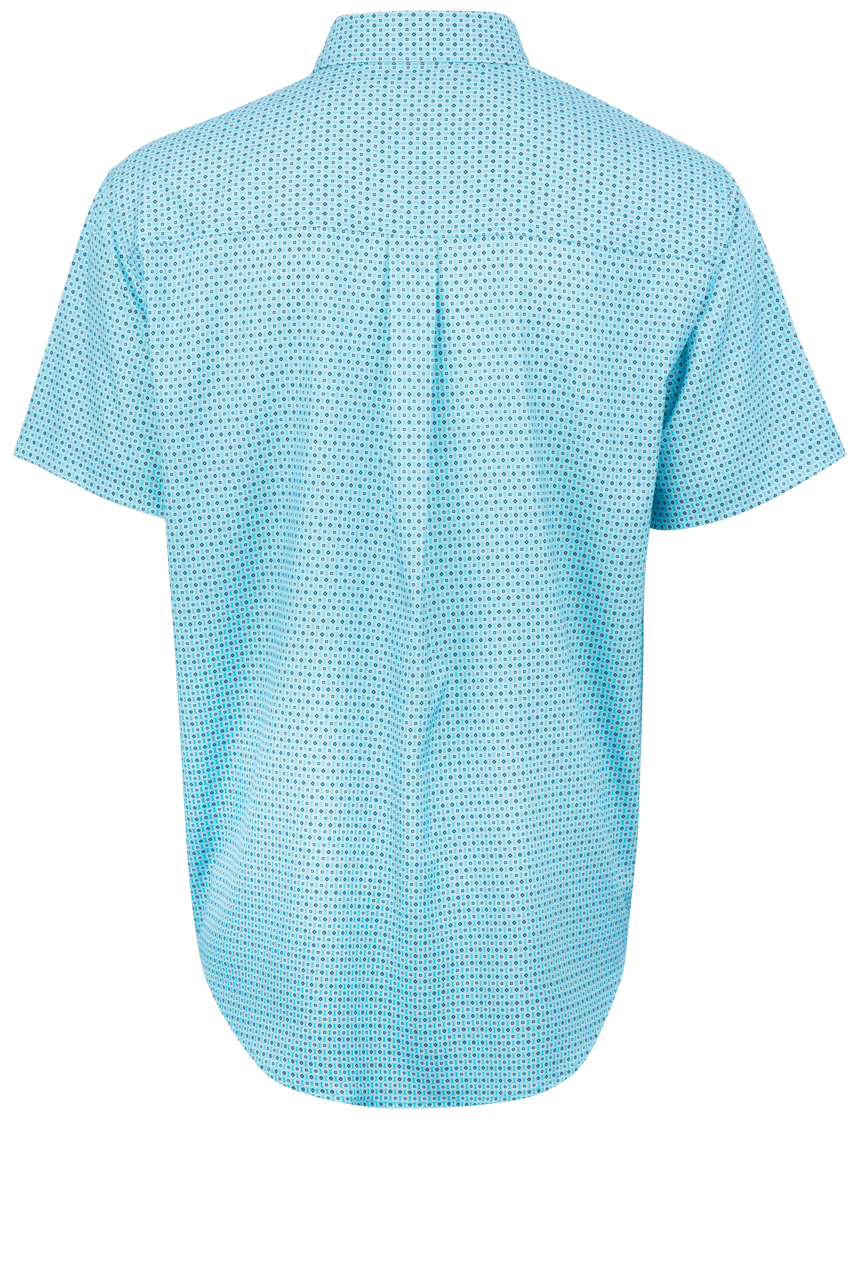 Cinch Arenaflex Button-Front Shirt - Geometric Blue