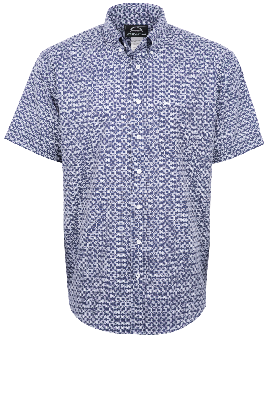 Cinch Arenaflex Button-Front Shirt - Navy
