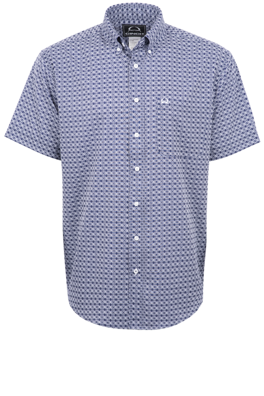 Cinch Arenaflex Button-Front Shirt - Navy