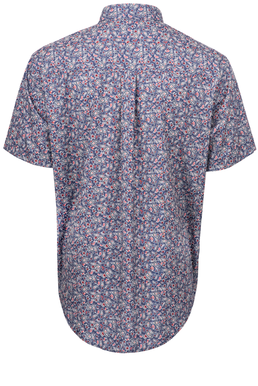 Cinch Arena Flex Button-Front Shirt - Navy Paisley