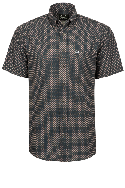 Cinch Arena Flex Button-Front Shirt - Dotted Charcoal