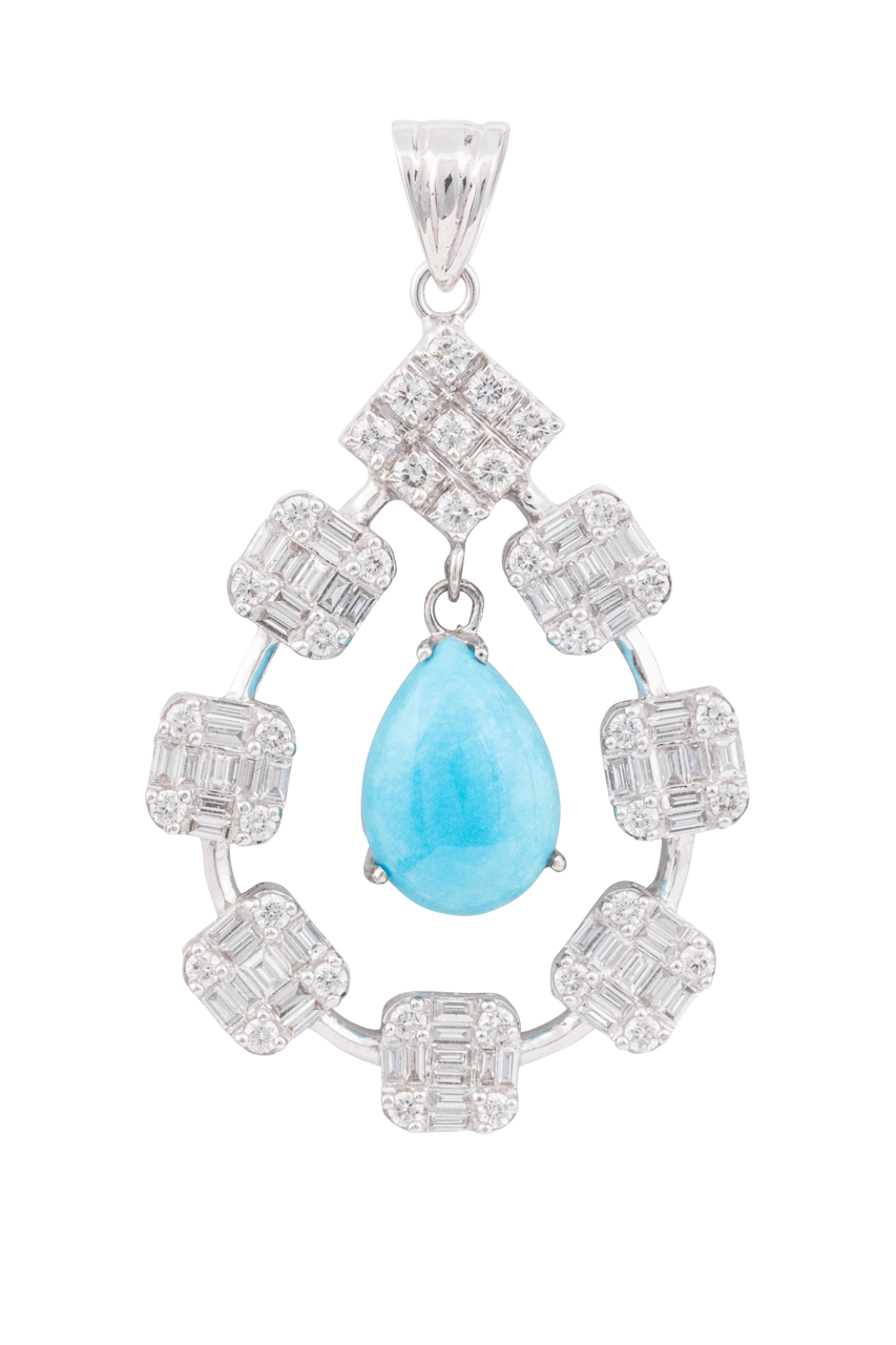 Diamond & Turquoise Pendant