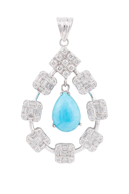 Diamond & Turquoise Pendant