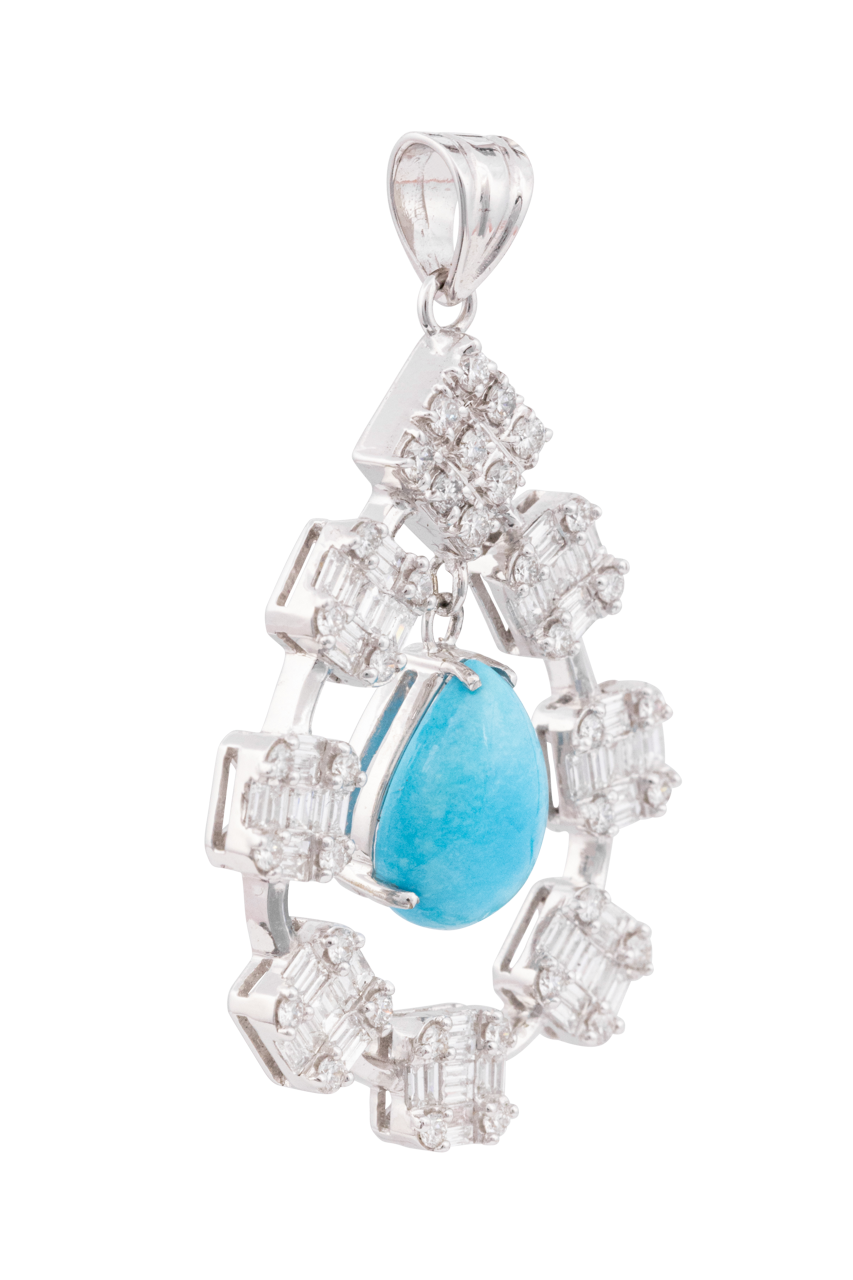 Diamond & Turquoise Pendant