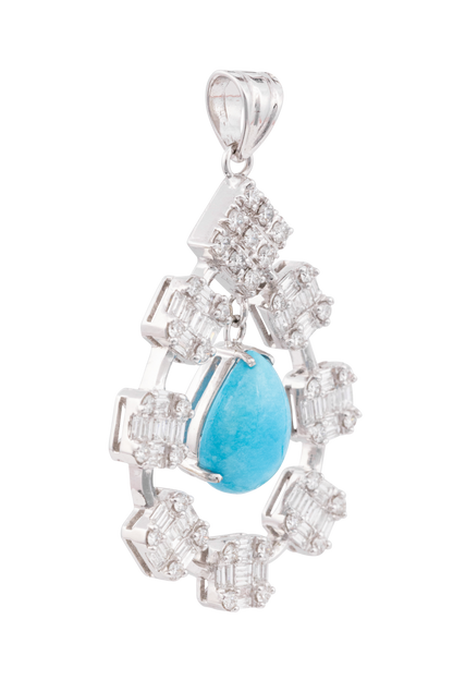 Diamond & Turquoise Pendant