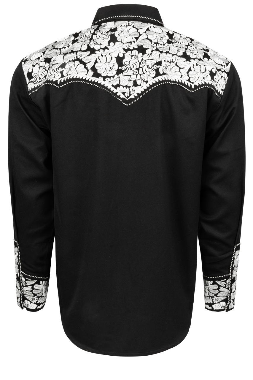 Scully Gunfighter Western Snap Front Shirt - Silver