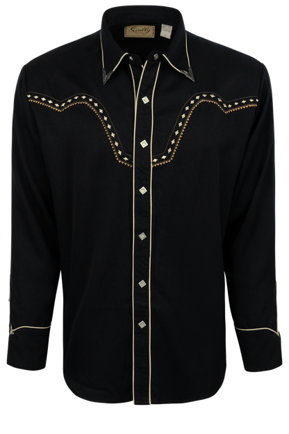 Scully Diamond Western Shirt - Black