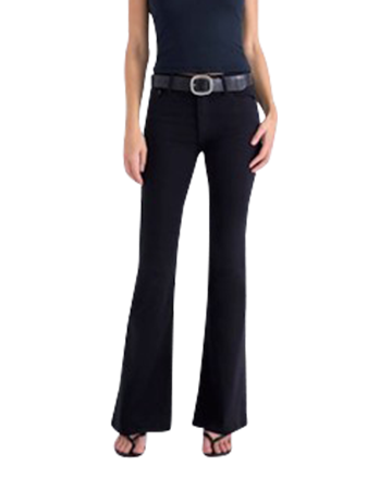 Pistola Kinsley Mid Rise Flare Jeans - Black