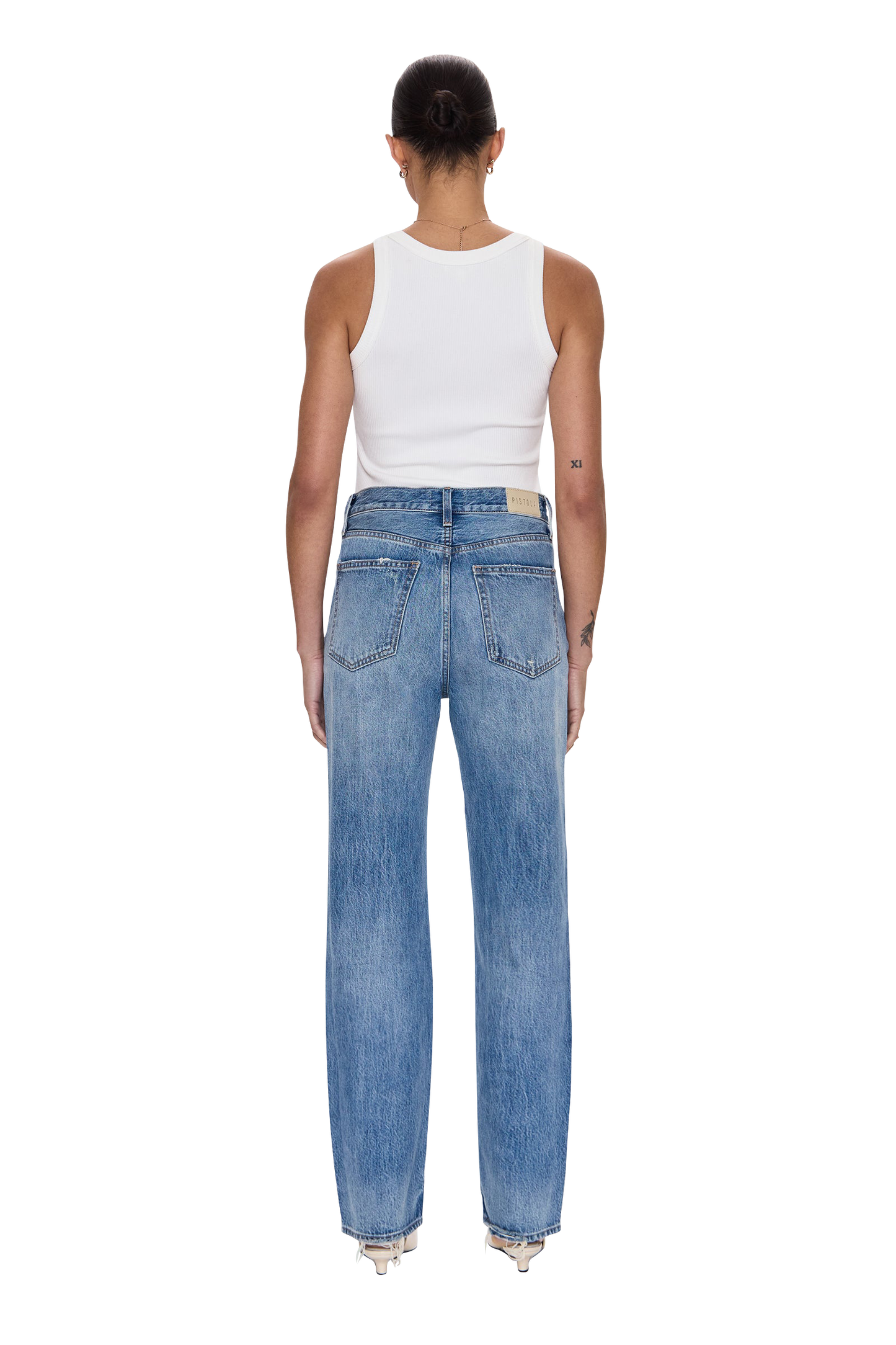 Pistola Cassie Super High Rise Jeans - Medium Wash
