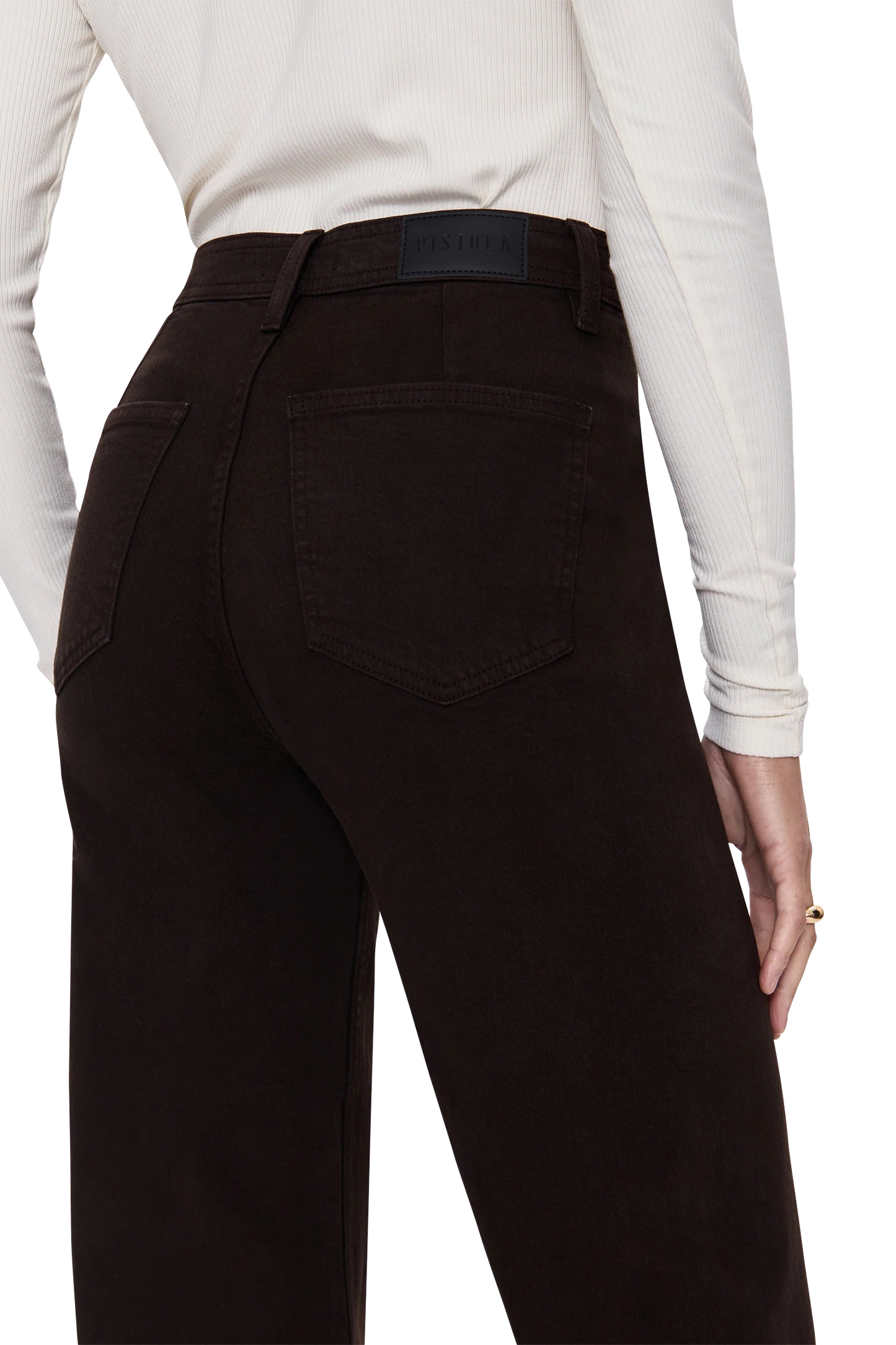 Pistola Penny High Rise Wide Leg Jeans - Mocha