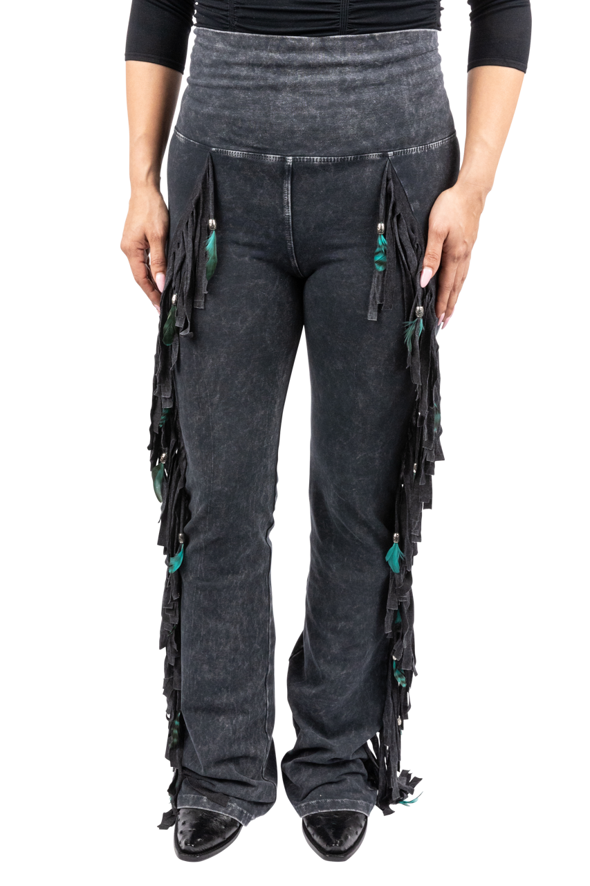 Pat Dahnke Black Chaps Bootcut Leggings