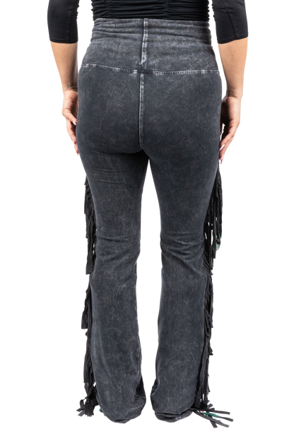 Pat Dahnke Black Chaps Bootcut Leggings