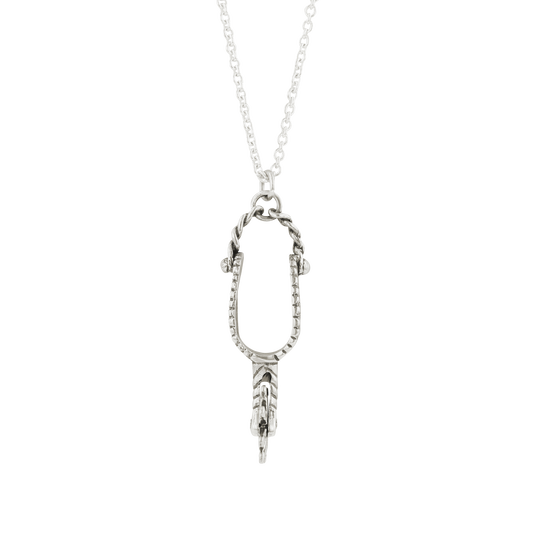 Sterling Silver Western Spur Pendant Necklace