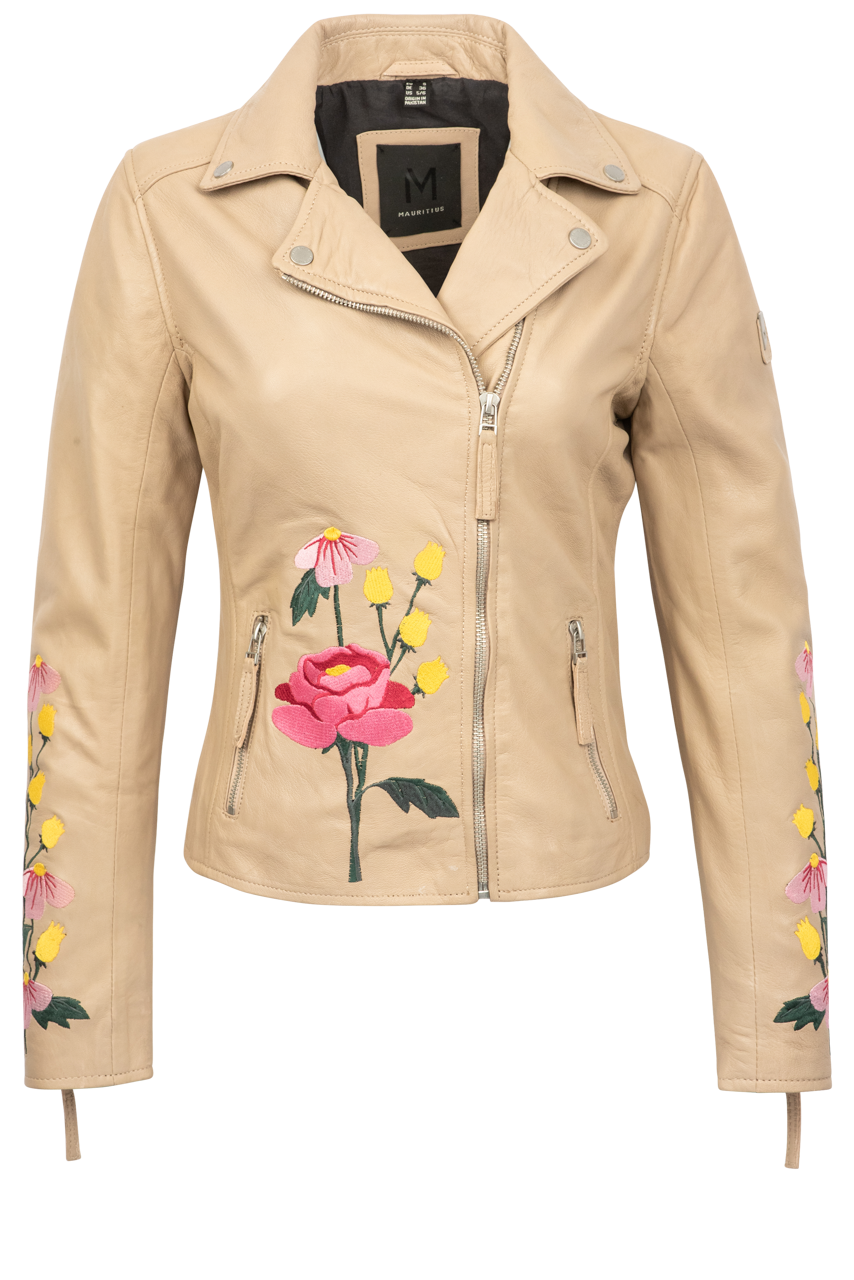 Mauritius Peonie Vintage Lamb Leather Jacket