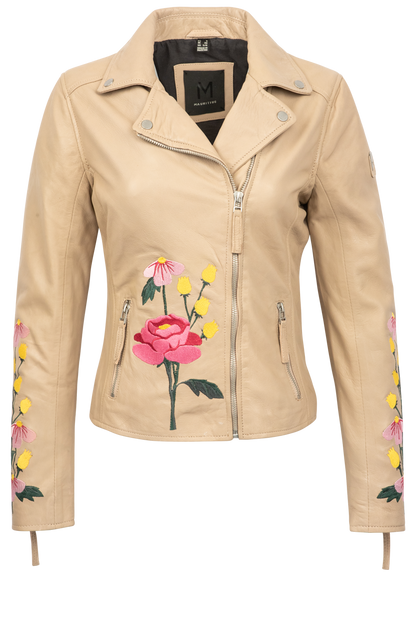 Mauritius Peonie Vintage Lamb Leather Jacket