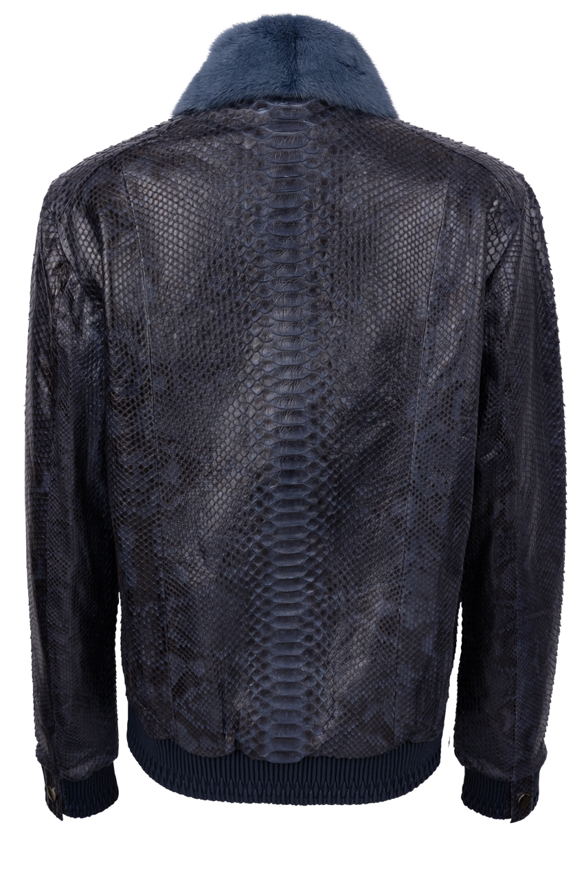 Pinto Ranch Python Bomber Jacket - Navy