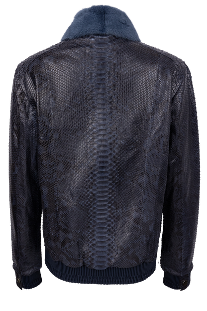 Pinto Ranch Python Bomber Jacket - Navy