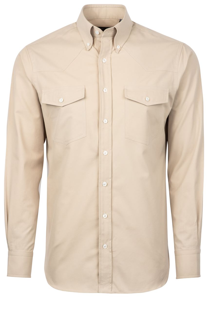 Pinto Ranch YY Collection Sport Twill Button-Front Shirt - Tan