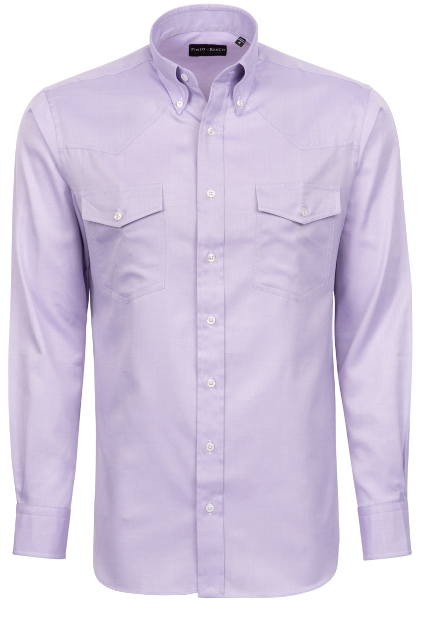 Pinto Ranch YY Collection Button-Front Shirt - Lavender