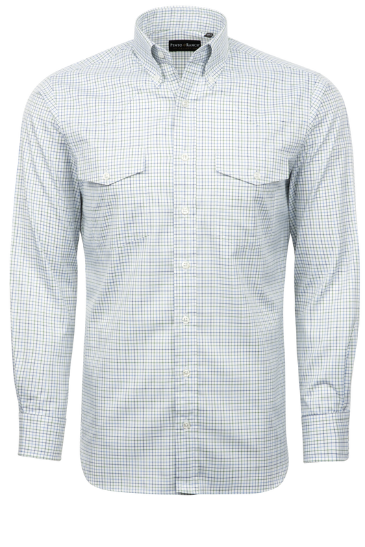 Pinto Ranch YY Collection Button-Front Shirt - White Check