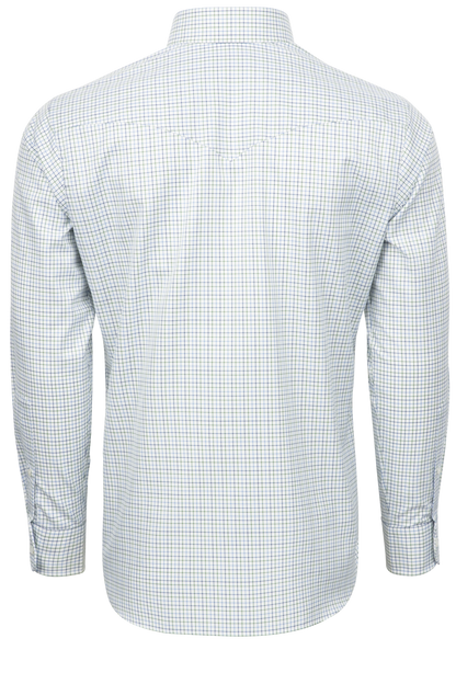 Pinto Ranch YY Collection Button-Front Shirt - White Check