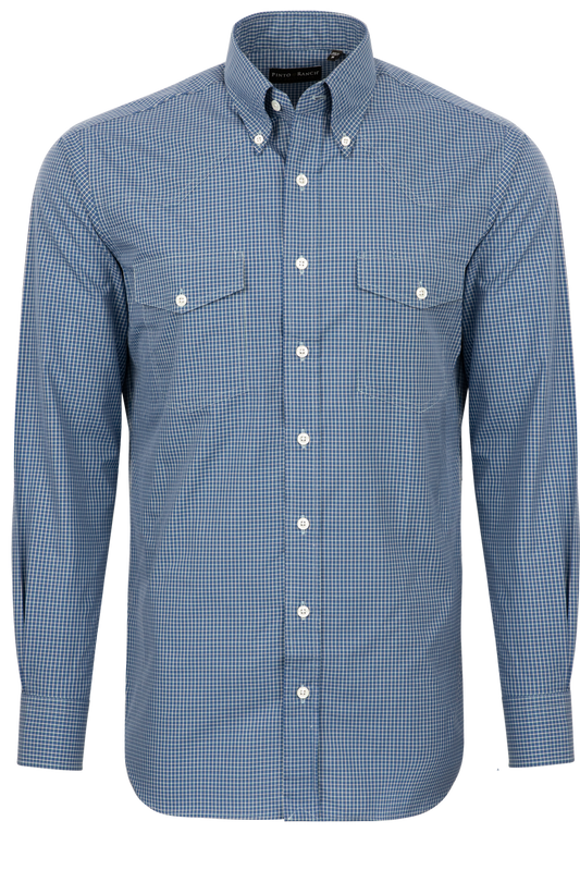 Pinto Ranch YY Collection Button-Front Shirt - Blue