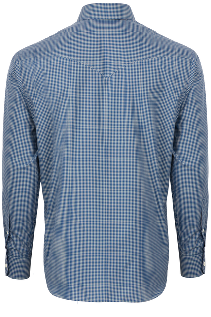 Pinto Ranch YY Collection Button-Front Shirt - Blue