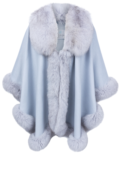 Pinto Ranch Light Blue Fur Cape