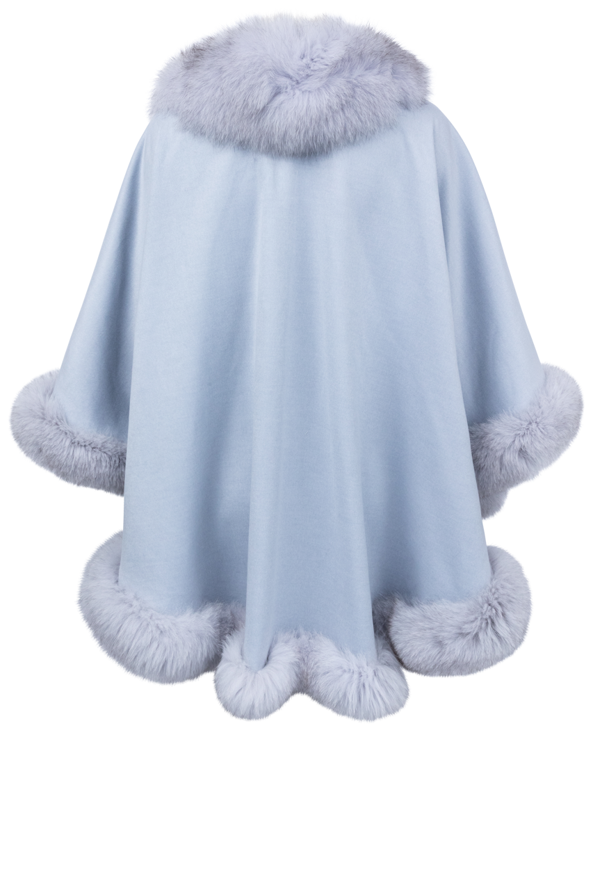 Pinto Ranch Light Blue Fur Cape