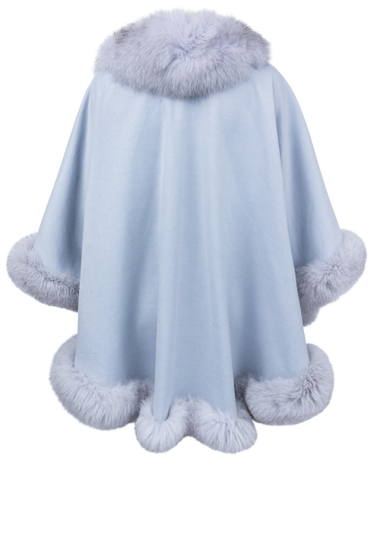 Pinto Ranch Light Blue Fur Cape