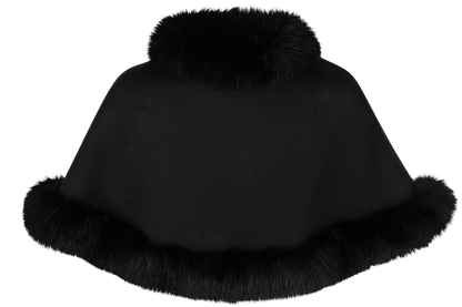 Pinto Ranch Cashmere & Fox Fur Stole - Black