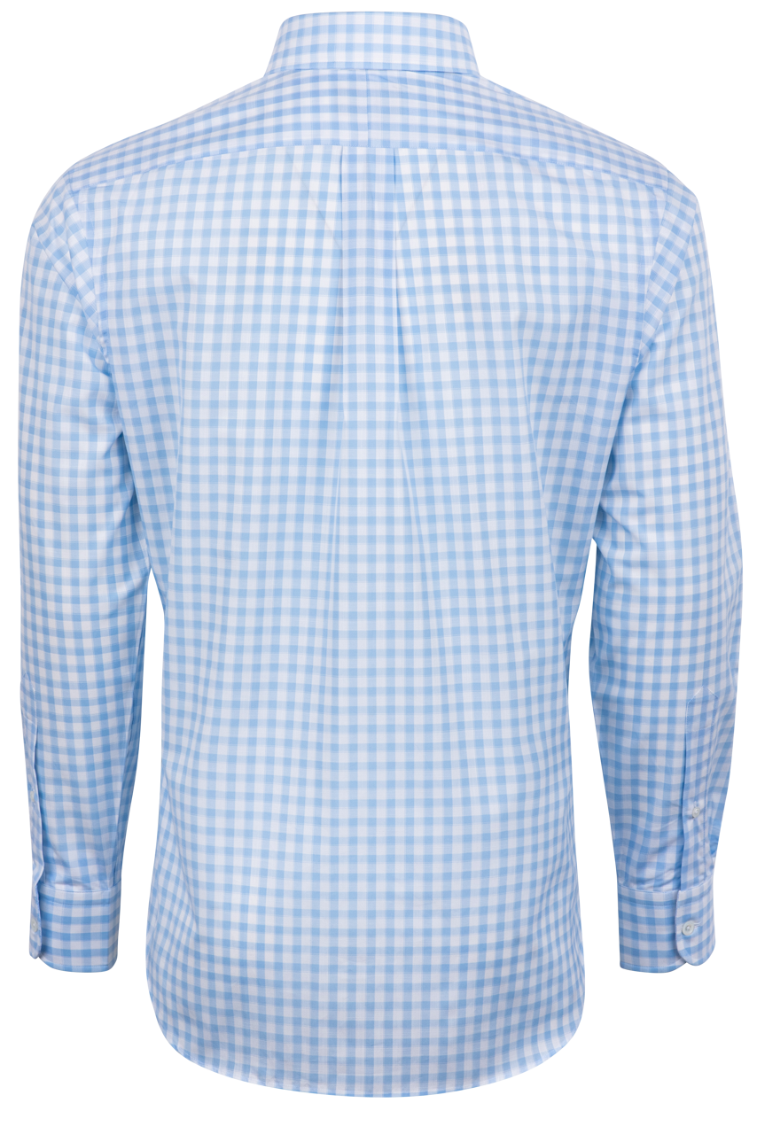 Pinto Ranch YY Collection Gingham Button-Front Shirt - Blue