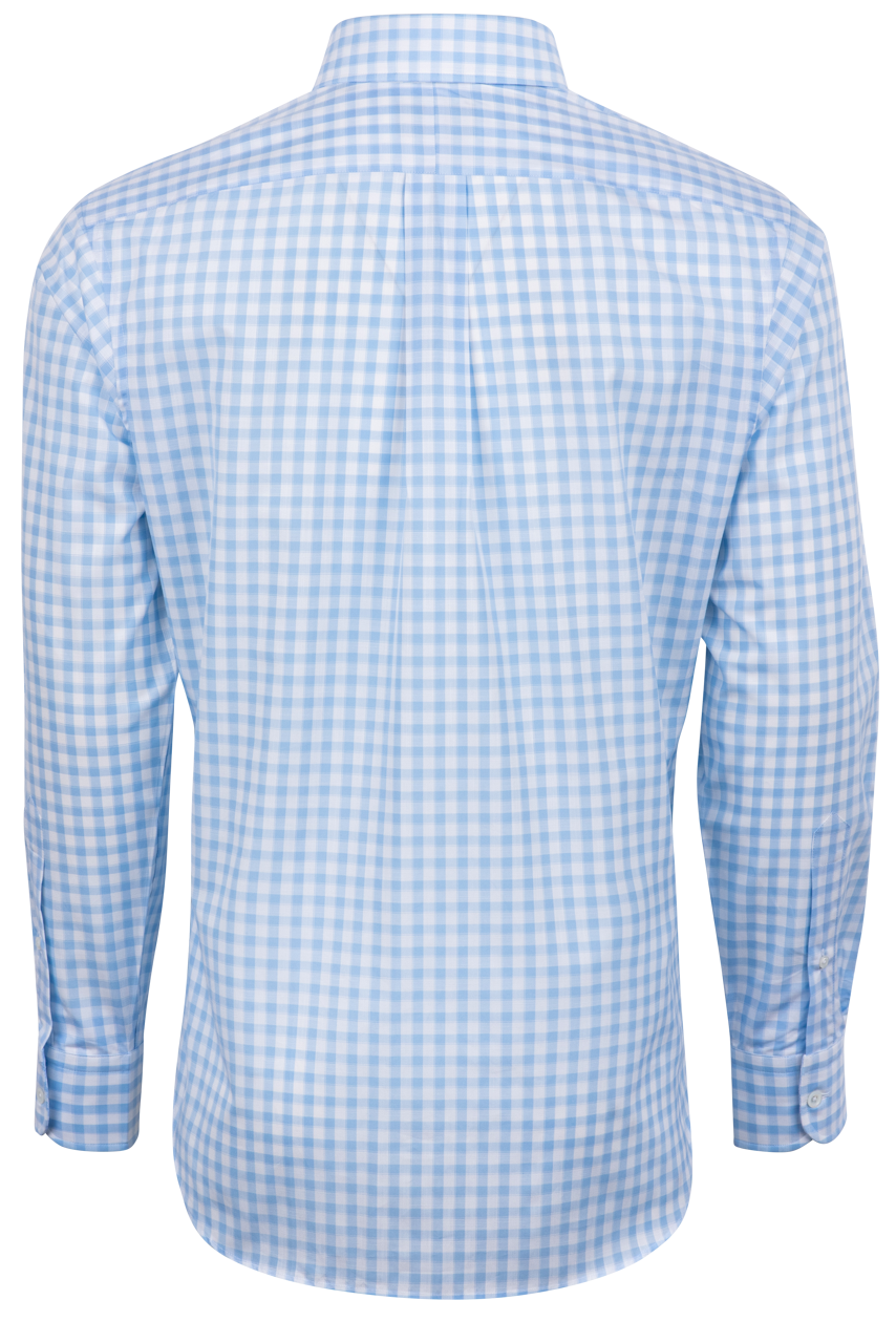 Pinto Ranch YY Collection Blue Gingham ButtonFront Western Shirt