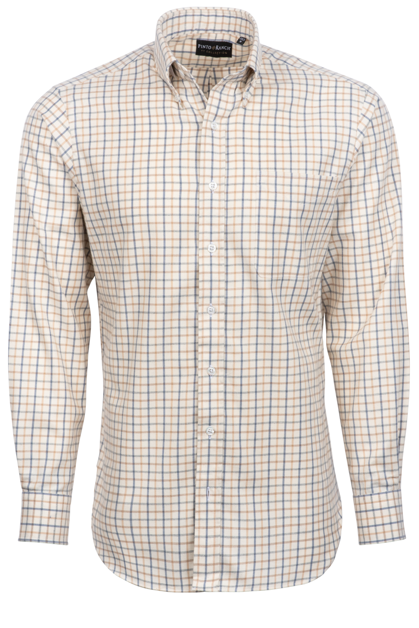 Pinto Ranch YY Collection Button-Front Sport Shirt - Tan