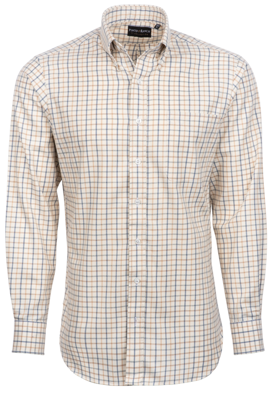 Pinto Ranch YY Collection Button-Front Sport Shirt - Tan