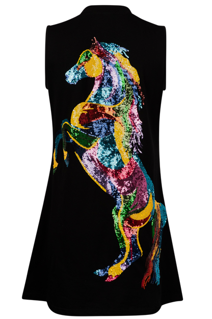 Queen of Sparkles Rainbow Horse Dress