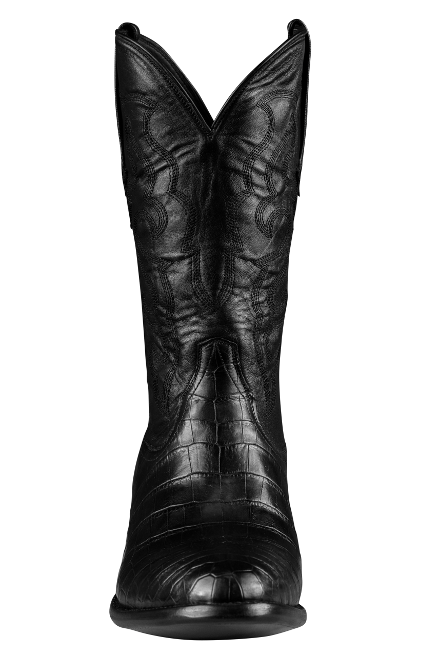 Stallion Men's Nile Crocodile Cowboy Boots - Black