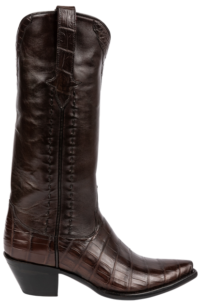 Stallion Nile Crocodile Cowgirl Boots - Chocolate