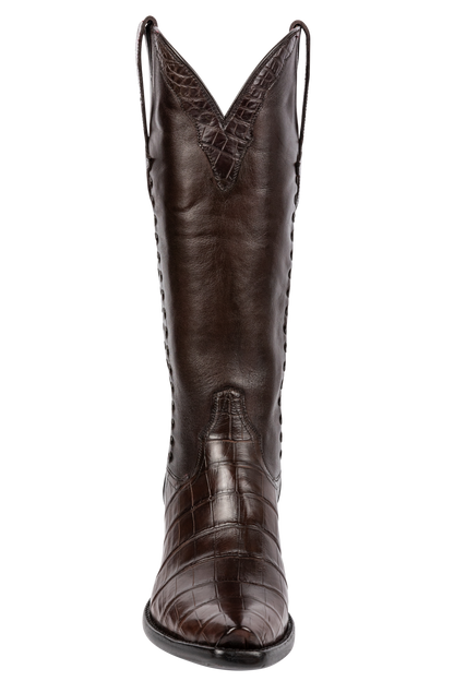 Stallion Nile Crocodile Cowgirl Boots - Chocolate