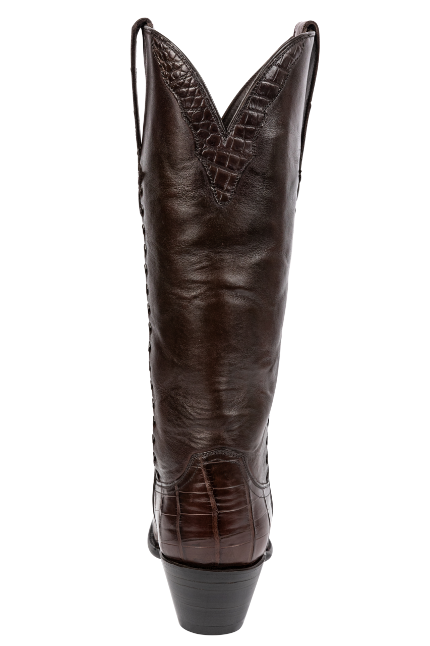 Stallion Nile Crocodile Cowgirl Boots - Chocolate