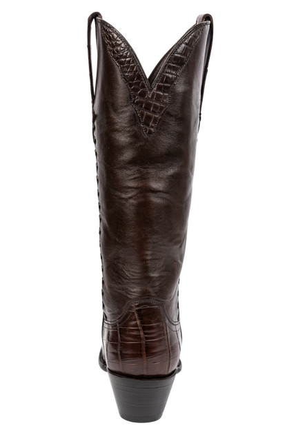 Stallion Nile Crocodile Cowgirl Boots - Chocolate