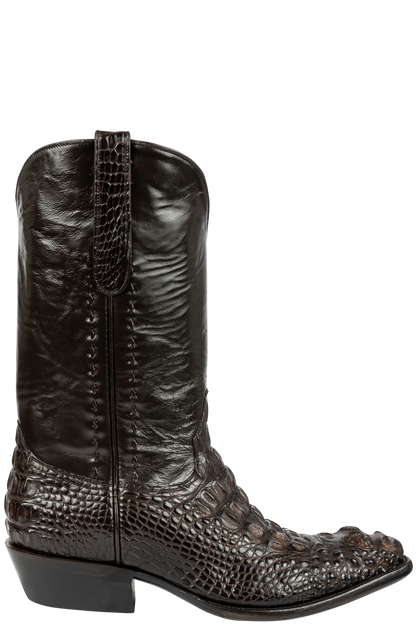 Stallion Hornback Alligator Cowboy Boots - Chocolate