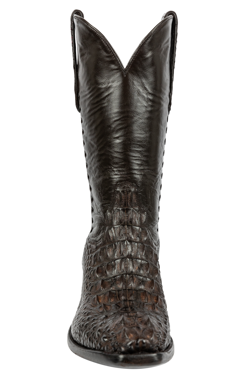 Stallion Hornback Alligator Cowboy Boots - Chocolate