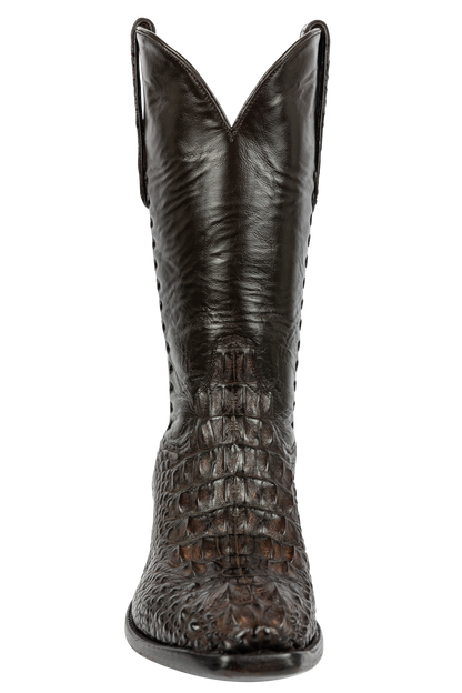 Stallion Hornback Alligator Cowboy Boots - Chocolate